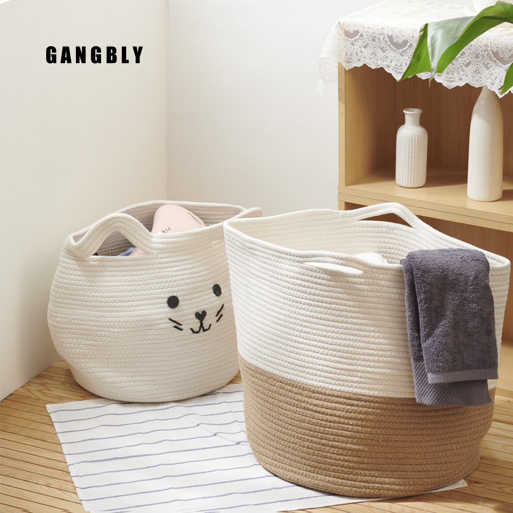 강블리 데일리 코튼 다용도 바구니(고양이)