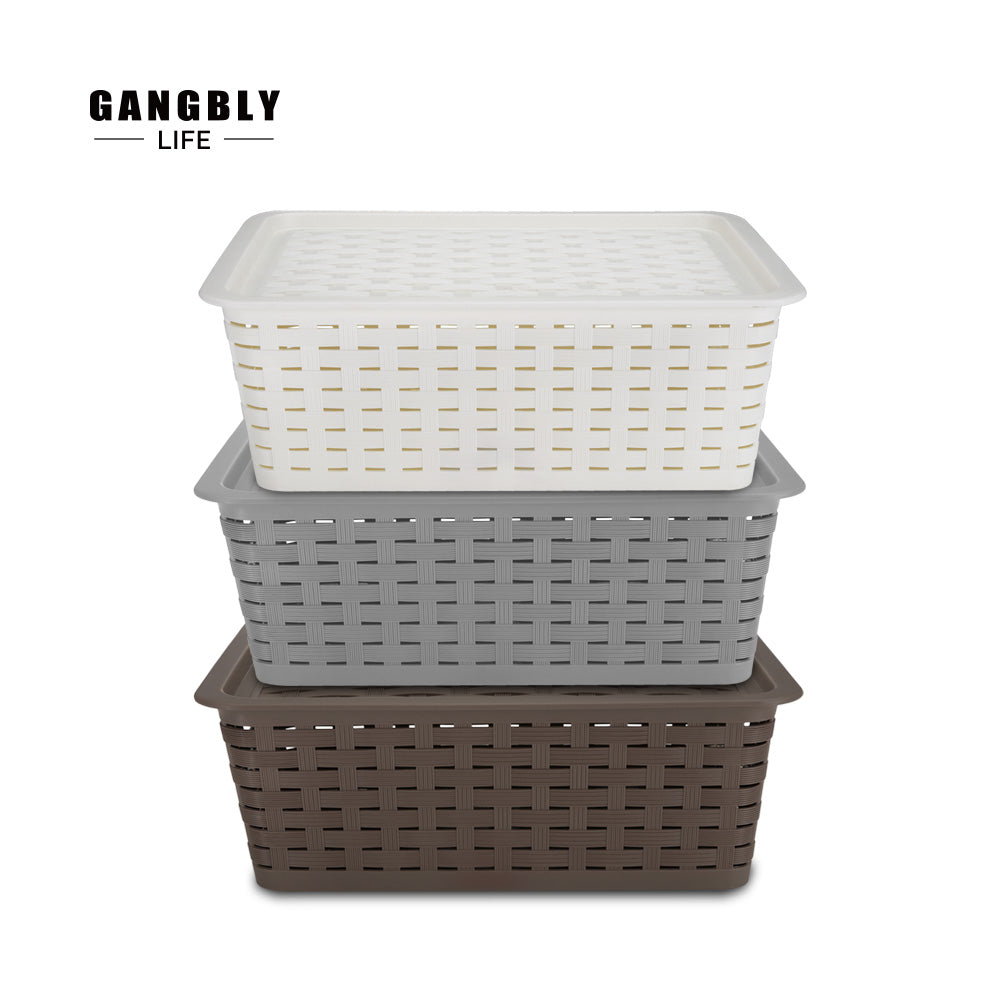 강블리라이프 수납바구니(덮개형)