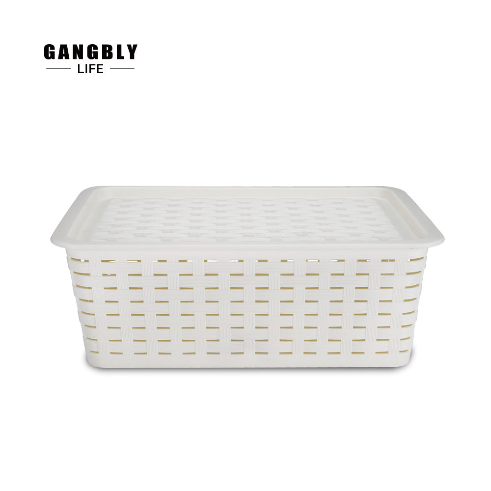 강블리라이프 수납바구니(덮개형)