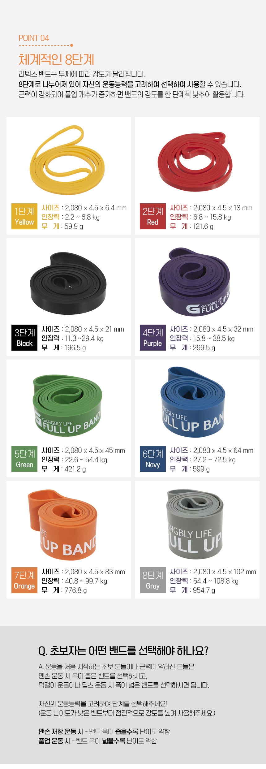 강블리 G 시리즈 풀업 밴드